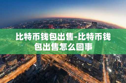 比特币钱包出售-比特币钱包出售怎么回事