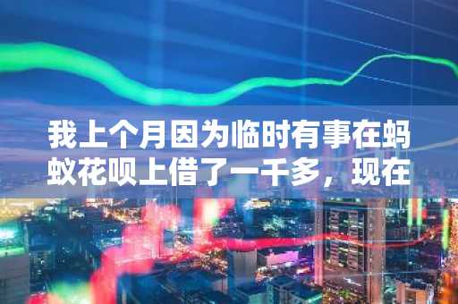 我上个月因为临时有事在蚂蚁花呗上借了一千多，现在有钱还了，可以提前还款么？
