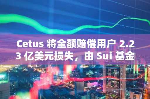 Cetus 将全额赔偿用户 2.23 亿美元损失，由 Sui 基金会支持
