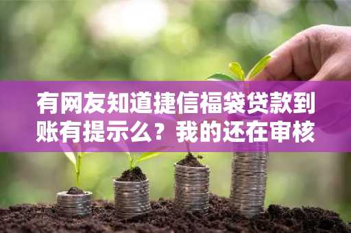 有网友知道捷信福袋贷款到账有提示么？我的还在审核，不知道什么时候到账。
