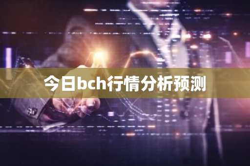 今日bch行情分析预测