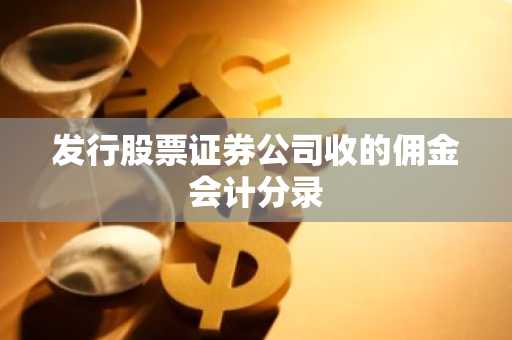 发行股票证券公司收的佣金会计分录
