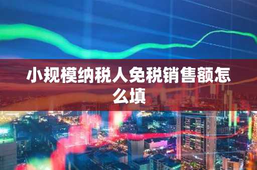 小规模纳税人免税销售额怎么填