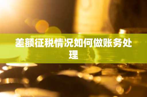 差额征税情况如何做账务处理