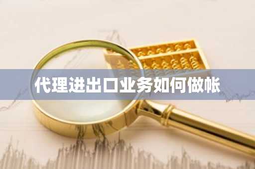 代理进出口业务如何做帐
