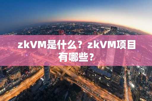 zkVM是什么？zkVM项目有哪些？