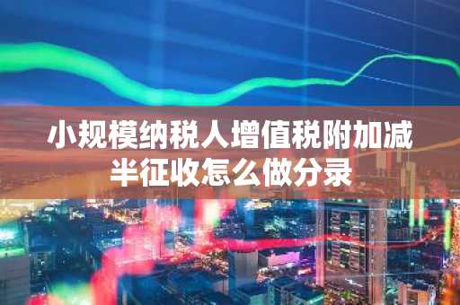 小规模纳税人增值税附加减半征收怎么做分录