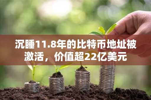 沉睡11.8年的比特币地址被激活，价值超22亿美元