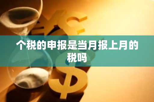 个税的申报是当月报上月的税吗