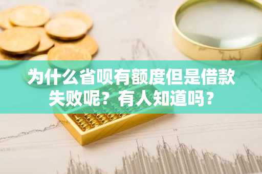 为什么省呗有额度但是借款失败呢？有人知道吗？