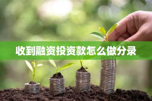 收到融资投资款怎么做分录