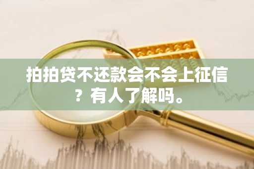 拍拍贷不还款会不会上征信？有人了解吗。