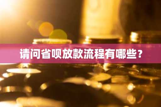 请问省呗放款流程有哪些？