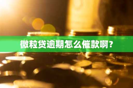 微粒贷逾期怎么催款啊？