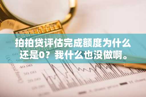 拍拍贷评估完成额度为什么还是0？我什么也没做啊。
