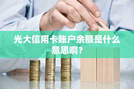 光大信用卡账户余额是什么意思啊？