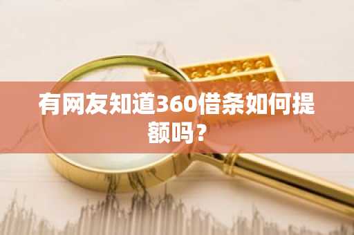 有网友知道360借条如何提额吗？