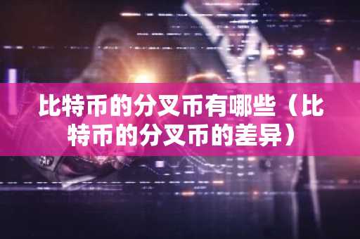 比特币的分叉币有哪些（比特币的分叉币的差异）