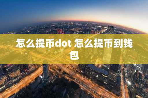 怎么提币dot 怎么提币到钱包