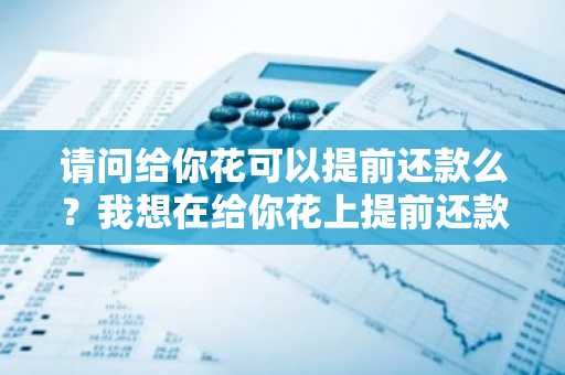 请问给你花可以提前还款么？我想在给你花上提前还款。