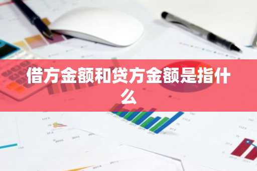 借方金额和贷方金额是指什么