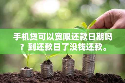 手机贷可以宽限还款日期吗？到还款日了没钱还款。