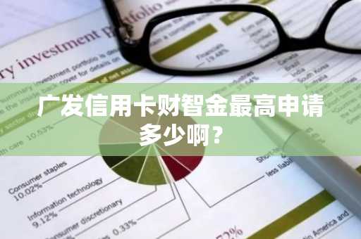 广发信用卡财智金最高申请多少啊？