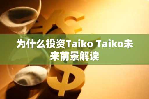 为什么投资Taiko Taiko未来前景解读