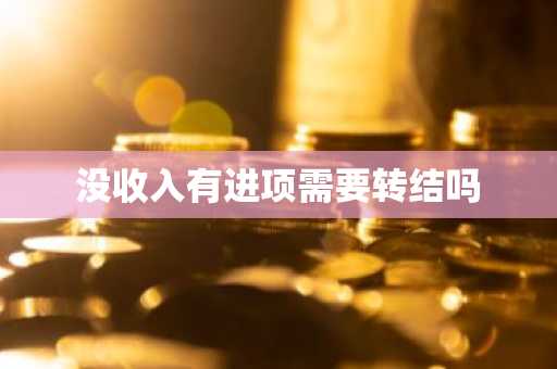 没收入有进项需要转结吗