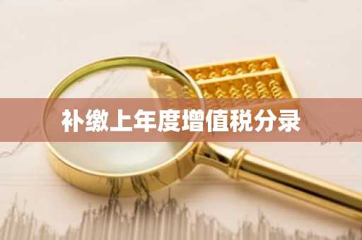 补缴上年度增值税分录