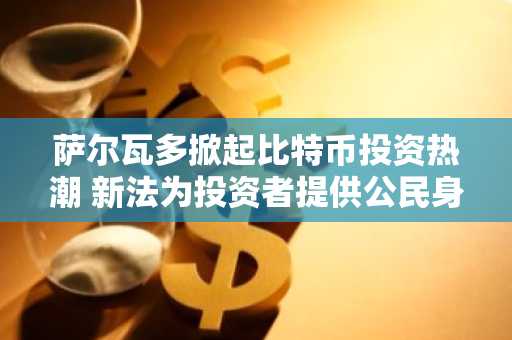 萨尔瓦多掀起比特币投资热潮 新法为投资者提供公民身份