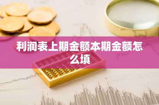 利润表上期金额本期金额怎么填