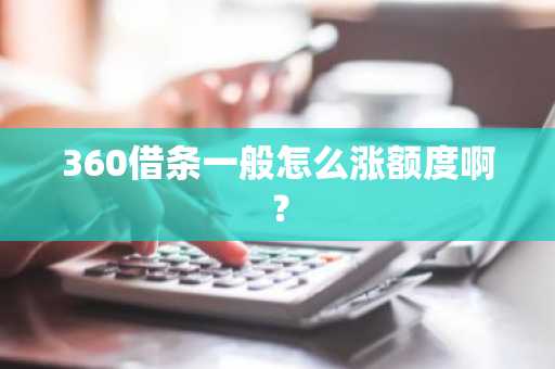 360借条一般怎么涨额度啊？