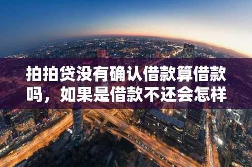 拍拍贷没有确认借款算借款吗，如果是借款不还会怎样？
