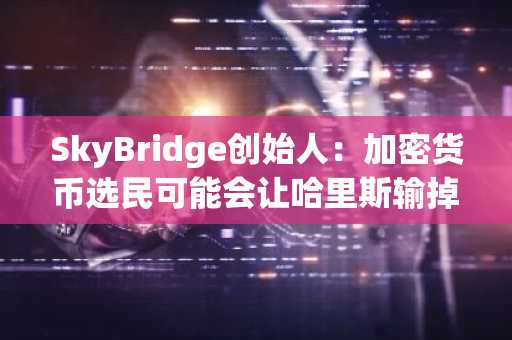 SkyBridge创始人：加密货币选民可能会让哈里斯输掉美国大选