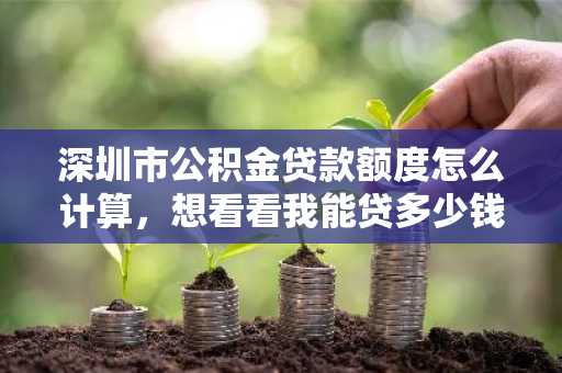 深圳市公积金贷款额度怎么计算，想看看我能贷多少钱