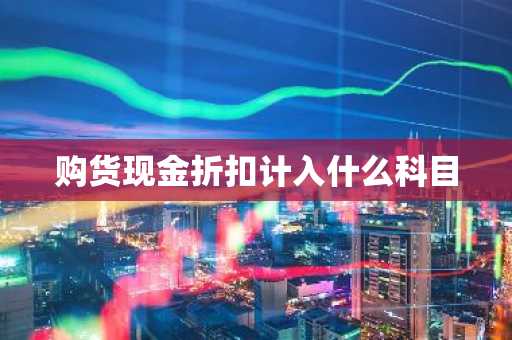 购货现金折扣计入什么科目