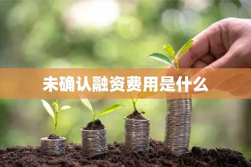 未确认融资费用是什么