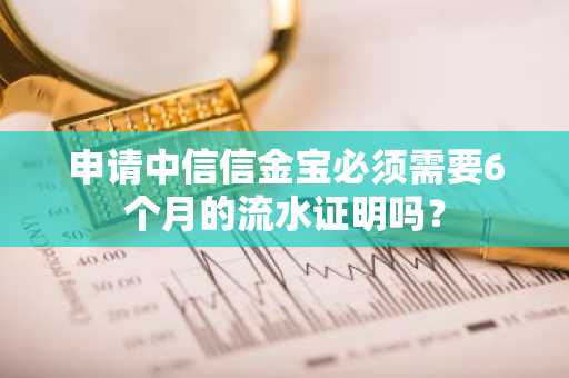 申请中信信金宝必须需要6个月的流水证明吗？