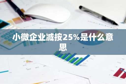 小微企业减按25%是什么意思