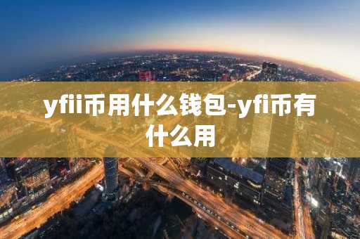 yfii币用什么钱包-yfi币有什么用