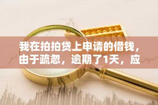 我在拍拍贷上申请的借钱，由于疏忽，逾期了1天，应该怎么办呢？