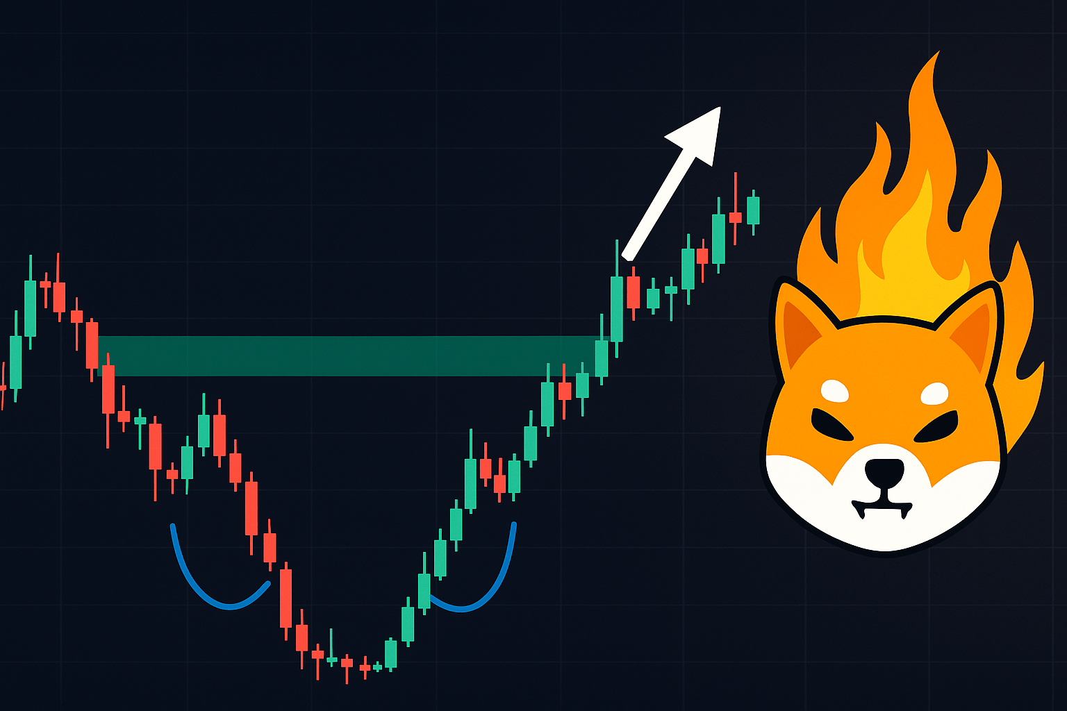 shiba inu（shib）打印教科书倒头和肩膀突破