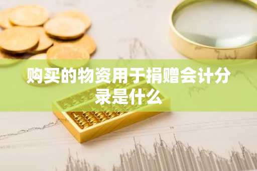 购买的物资用于捐赠会计分录是什么