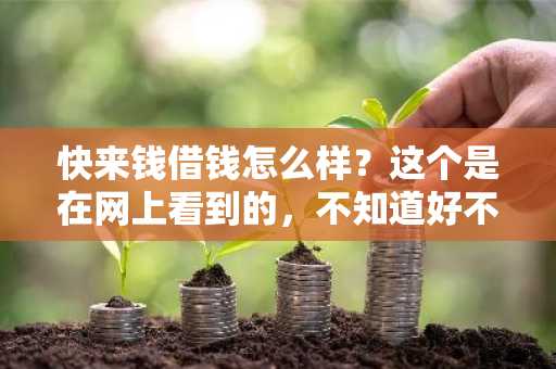 快来钱借钱怎么样？这个是在网上看到的，不知道好不好。