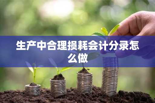 生产中合理损耗会计分录怎么做