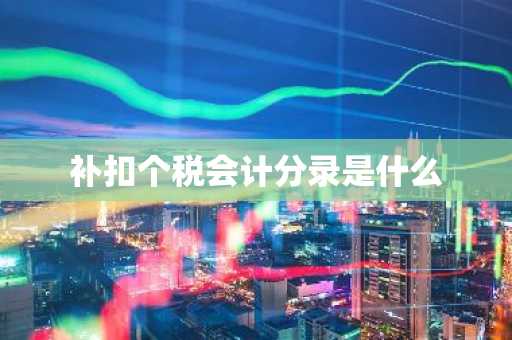 补扣个税会计分录是什么