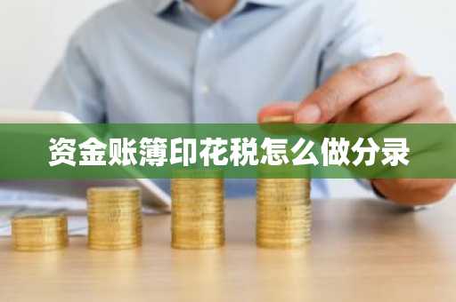 资金账簿印花税怎么做分录