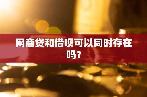 网商贷和借呗可以同时存在吗？