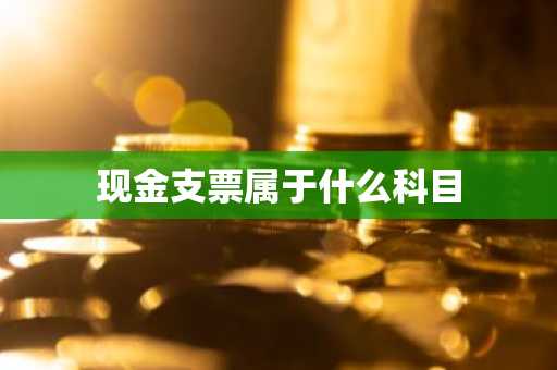 现金支票属于什么科目